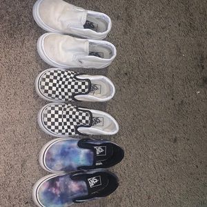 3 pairs of vans all size 9